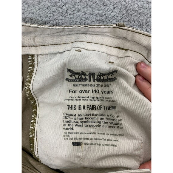 LEVI's 32x30 Chino White Tab Hidden Concealed Button Fly Reinforced Pockets - Picture 13 of 16